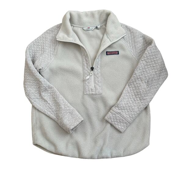 Vineyard Vines Sweater Womens Small Oatmeal Cream 1/2 Zip Pullover - Picture 1 of 6